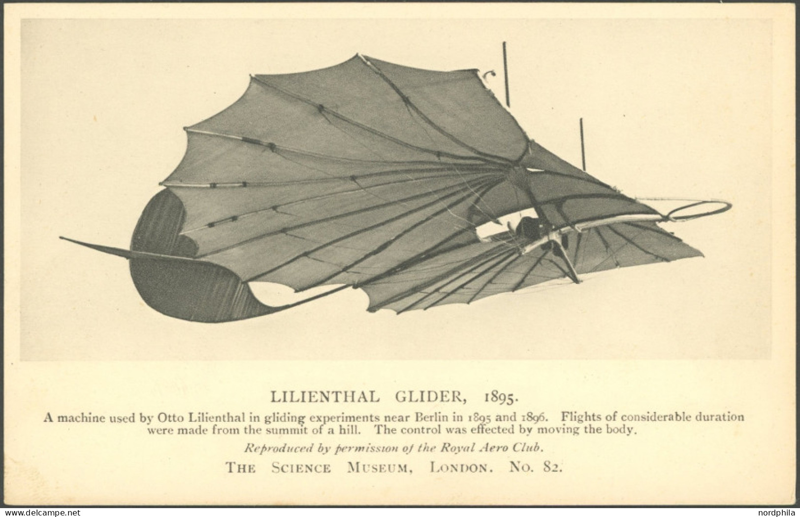 ALTE ANSICHTSKARTEN 1895, Lilienthal Glider, Ungebraucht, Pracht - Sonstige & Ohne Zuordnung