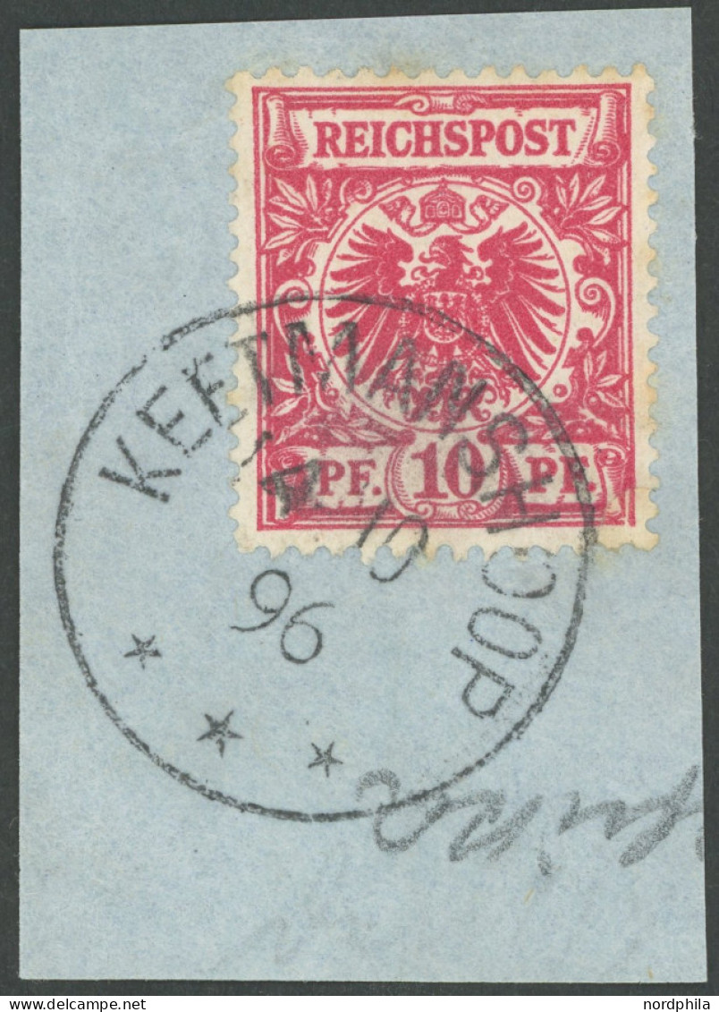 DSWA VS 47d BrfStk, 1896, 10 Pf. Lebhaftlilarot Mit Stempel KEETMANSHOOP, Prachtbriefstück - África Del Sudoeste Alemana