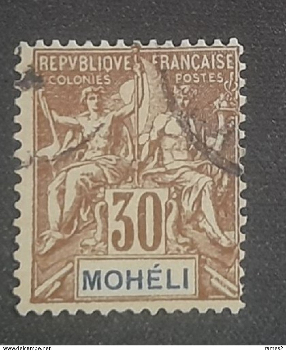 France (ex-colonies & Protectorats) > Mohéli (1906-1912) > Oblitérés  N)8 - Used Stamps