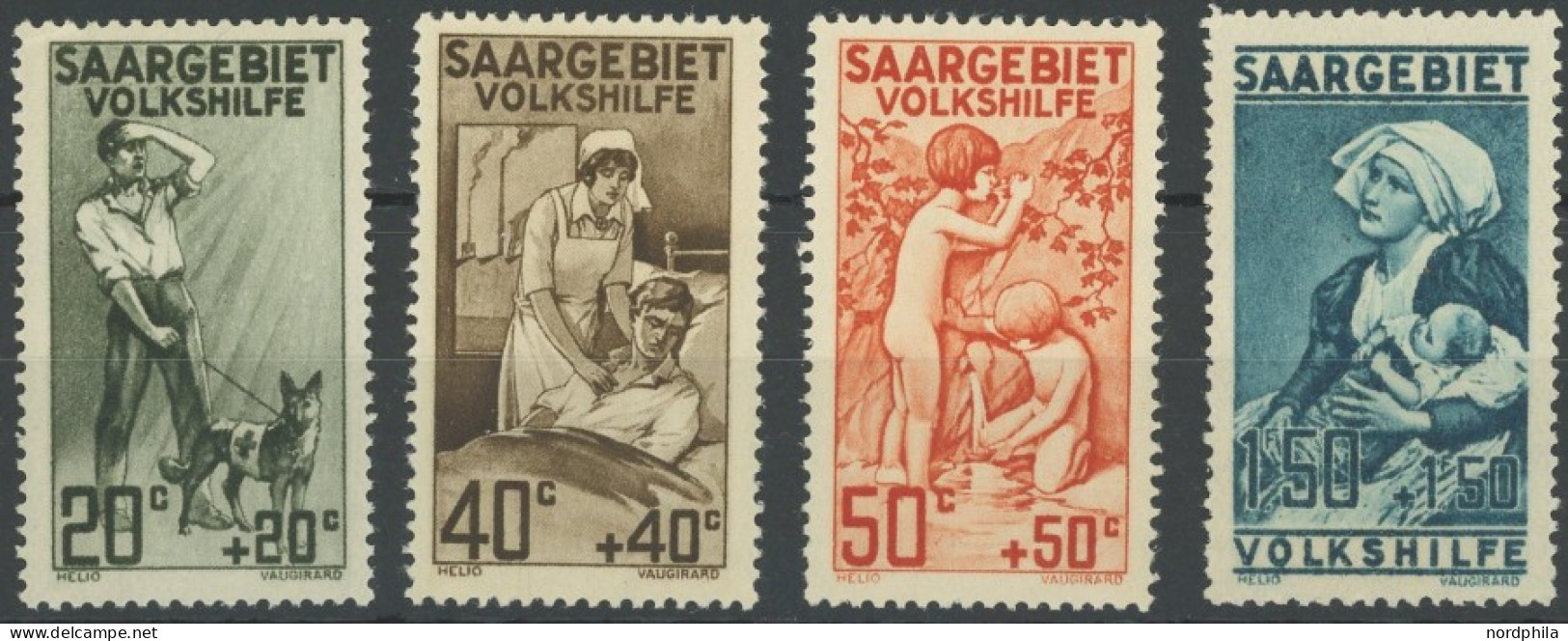 SAARGEBIET 104-07 , 1926, Pflegedienste I, übliche Zähnung, Postfrisch, Prachtsatz, Mi. 130.- - Other & Unclassified