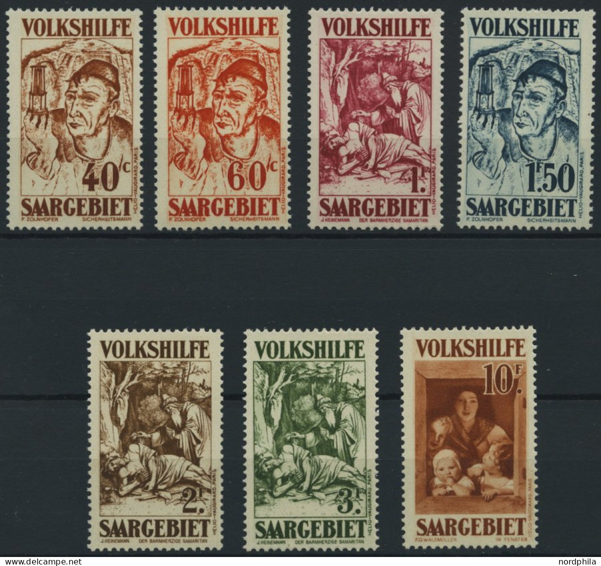 SAARGEBIET 144-50 , 1931, Volkshilfe, Prachtsatz, Mi. 450.- - Other & Unclassified