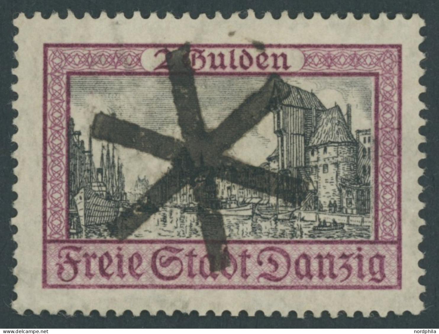 FREIE STADT DANZIG 208 O, 1924, 2 G. Ansichten I, Zentrischer Korkstempel, Pracht, Gepr. Gruber, Mi. 130.- - Autres & Non Classés