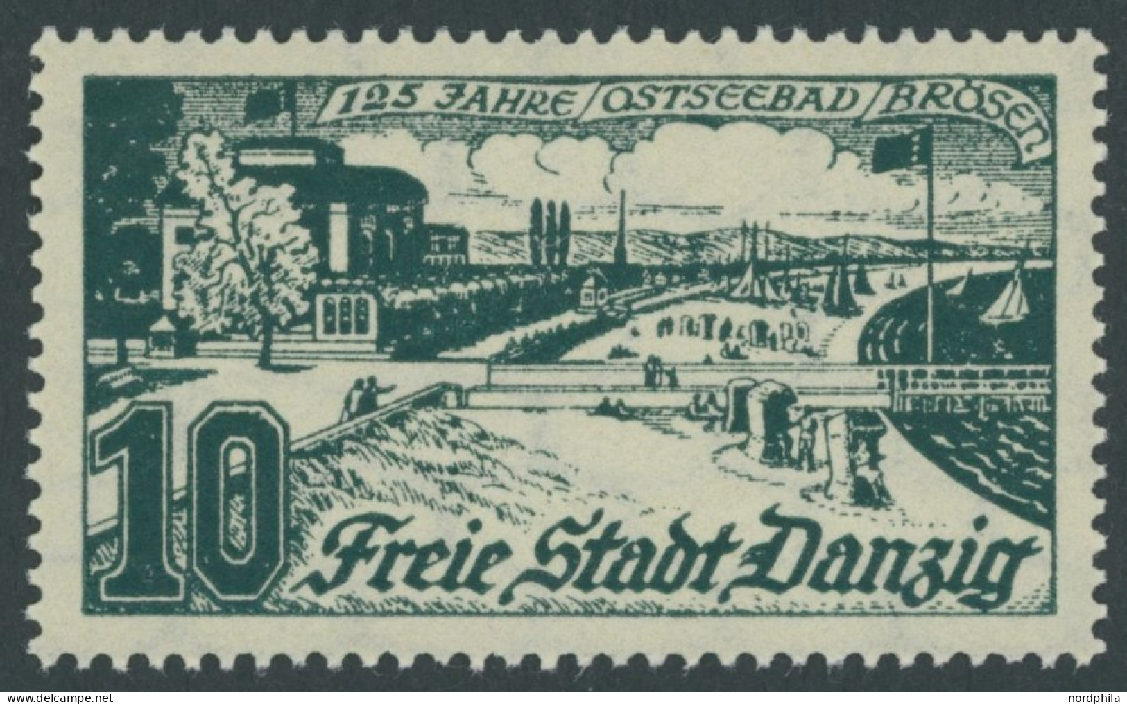 FREIE STADT DANZIG 259a , 1935, 10 Pf. Schwarzopalgrün, Postfrisch, Pracht, Mi. 90.- - Sonstige & Ohne Zuordnung