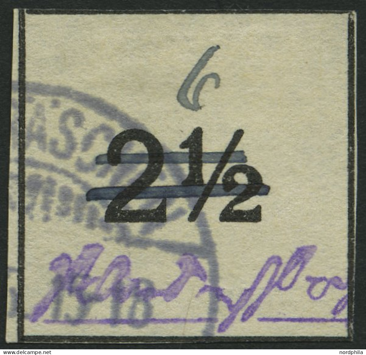 GROSSRÄSCHEN-VORLÄUFER V 22IU O, 1945, 6 Pf. Wertziffer Schwarz Statt Rot, Ungezähnt, Pracht, Signiert Burhop, Mi. 400.- - Other & Unclassified