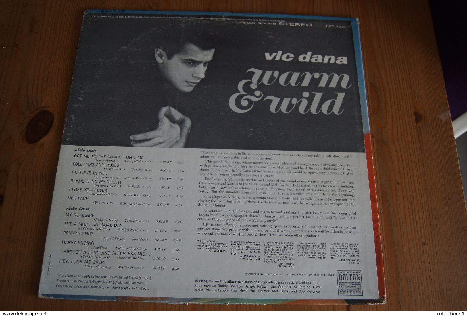 VIC DANA WARM & WILD RARE LP  AMERICAIN 1962 POP AMERICAINE - Autres - Musique Anglaise