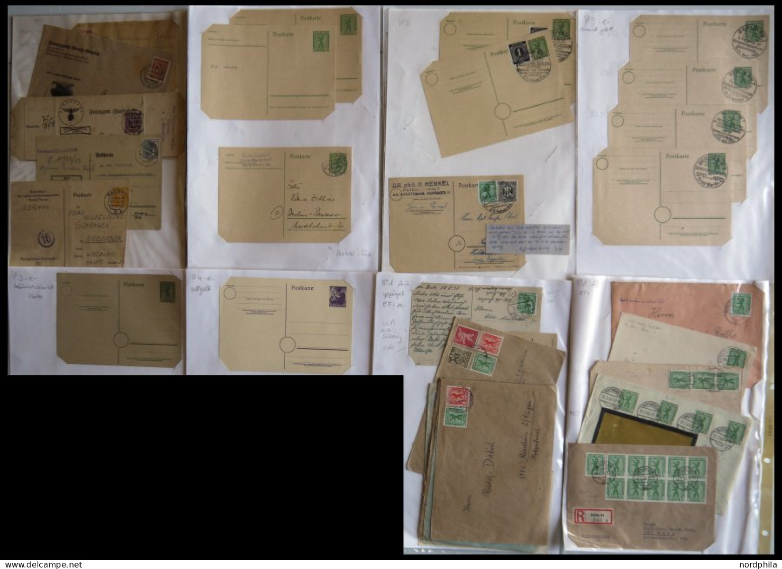 BERLIN UND BRANDENBURG Umfangreiche Briefsammlung Berlin Und Brandenburg, überwiegend Bedarfspost, Dabei Papiervarianten - Other & Unclassified