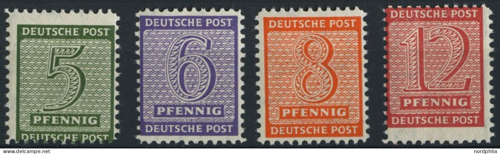 WEST-SACHSEN 116-19BX , 1945, Roßwein, Gezähnt L 111/4-111/2, Wz. 1X, Prachtsatz, Gepr. Ströh/Dr. Jasch, Mi. 170.- - Other & Unclassified