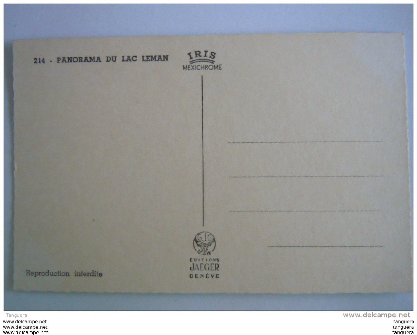 Cpsm Suisse Panorama Du Lac Léman Edit Jaeger - Léman (Lac)