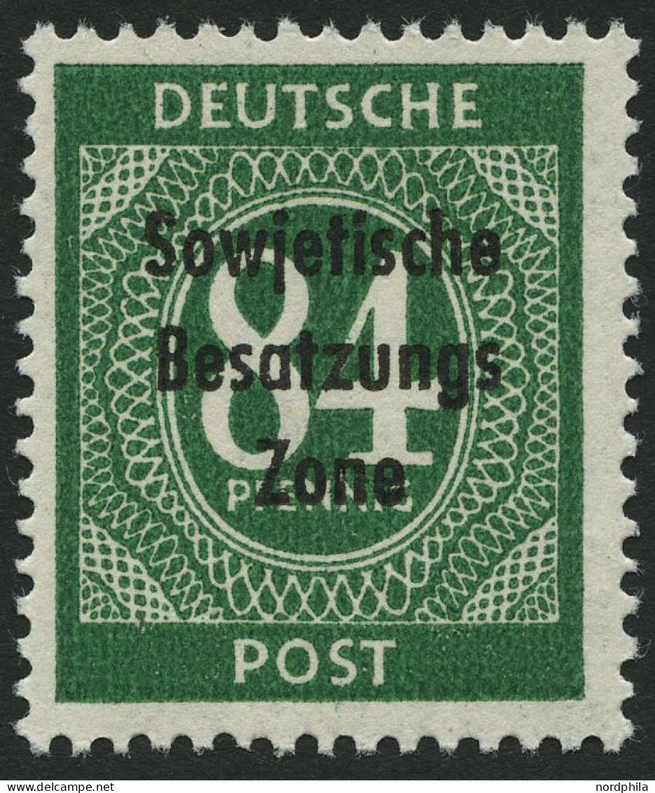 ALLGEMEINE-AUSGABEN 211b , 1948, 84 Pf. Dunkelopalgrün, Pracht, Gepr. Paul, Mi. 80.- - Other & Unclassified