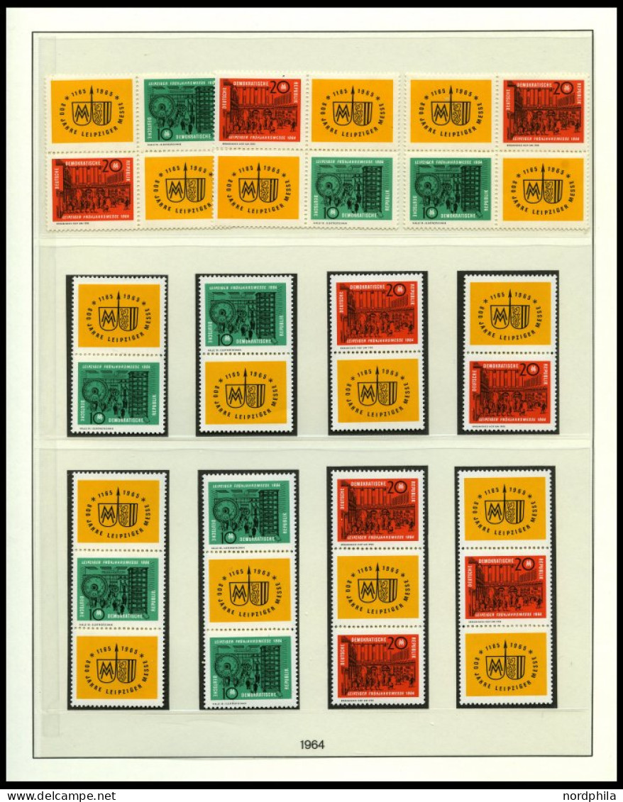 DDR 1012/3 , 1964, Leipziger Frühlingsmesse, Alle 16 Zusammendrucke Komplett (W Zd 118-125 Und S Zd 44-51), Pracht, Mi.  - Gebruikt