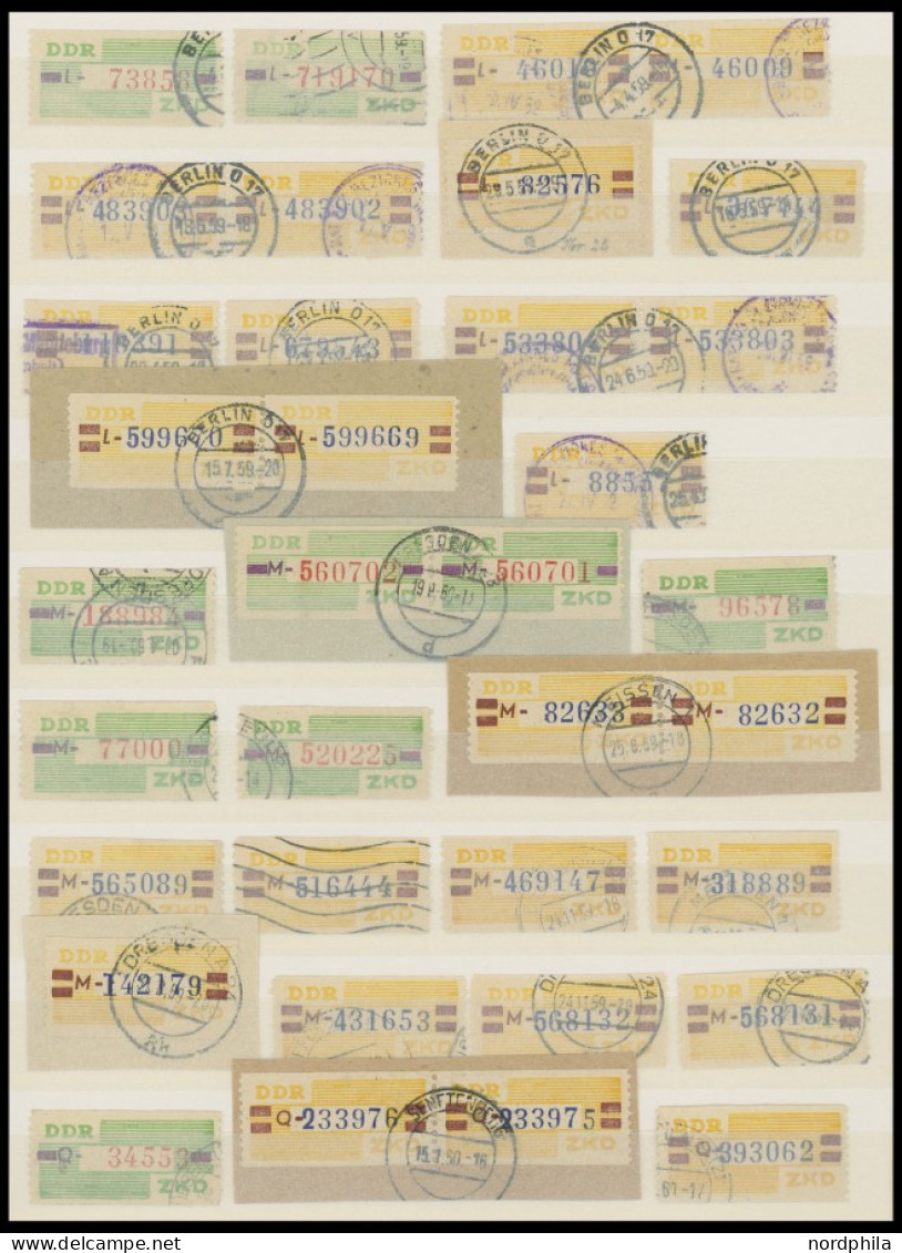 DIENSTMARKEN B D 24/5 O,BrfStk , 1959, 115 Verschiedene Gestempelte Wertstufen Für Den ZKD, Fast Nur Prachterhaltung, Mi - Autres & Non Classés