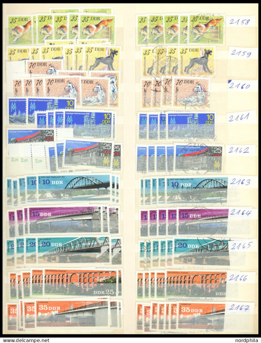 LOTS ,o FDC, 1976-1986, 3 Lagerbücher Aus Mi.Nr. 2118-3051, Postfrisch Und Gestempelt, Meist Prall Gefüllt!, Enormer Kat - Other & Unclassified