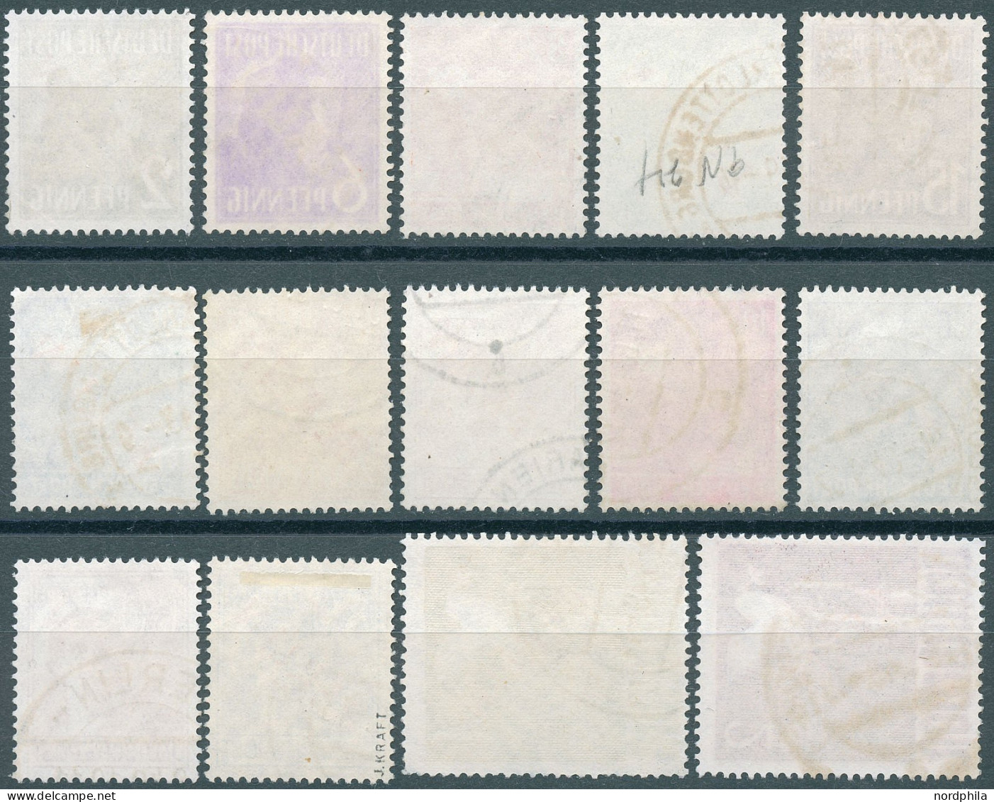 BERLIN 21-34 O, 1949, Rotaufdruck, Satz Feinst/Pracht, Mi. 900.- - Used Stamps