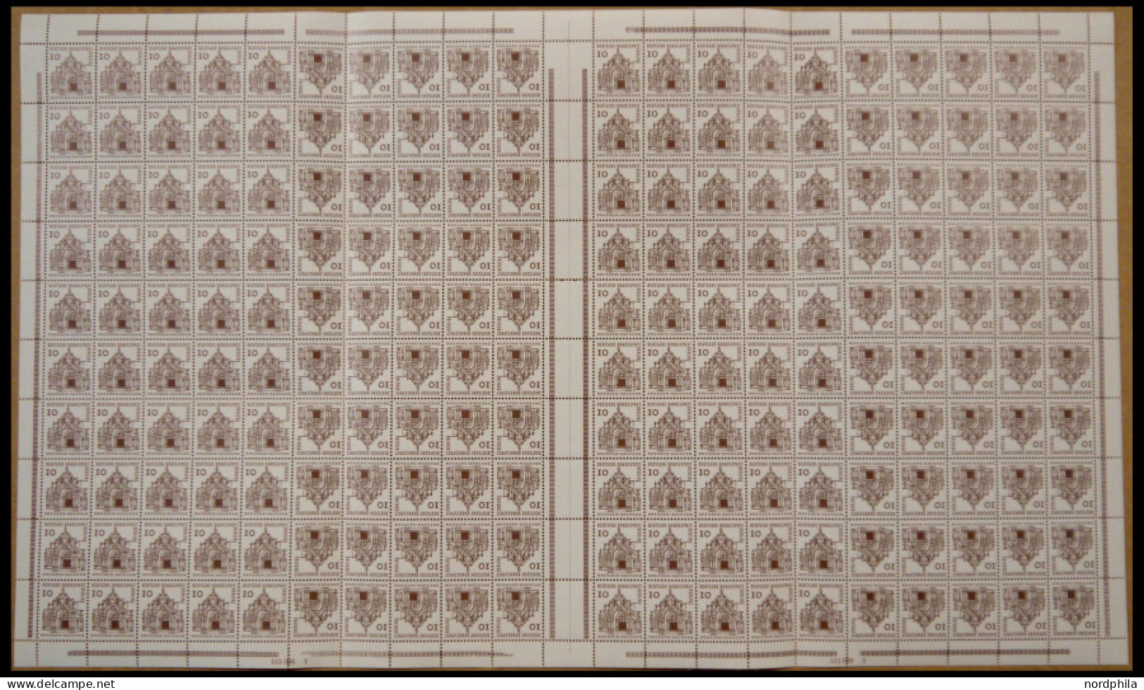 ZUSAMMENDRUCKE MHB 4.1 , 1965, Markenheftchenbogen Zwinger, Gefaltet, Postfrisch, Pracht, Mi. 130.- - Se-Tenant