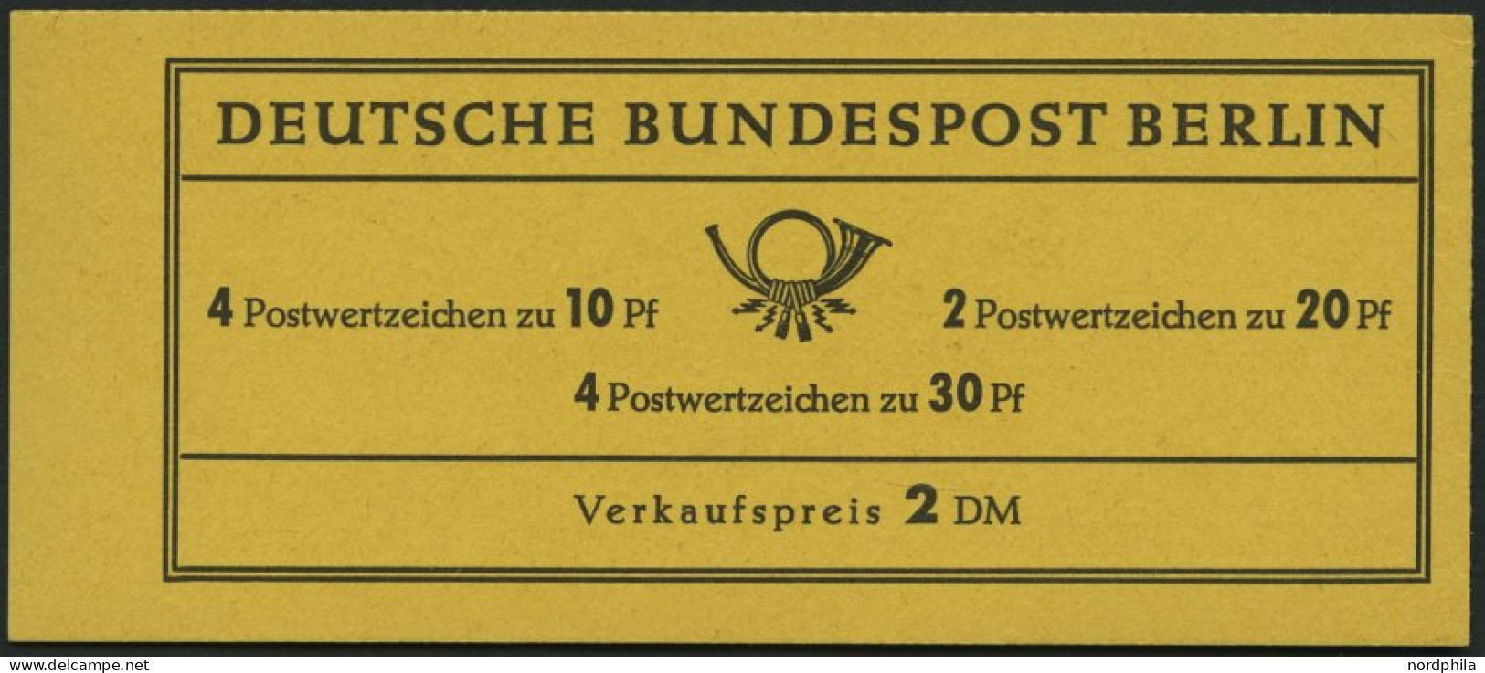 ZUSAMMENDRUCKE MH 5d , 1966, Markenheftchen Brandenburger Tor, 4. Deckelseite Unbedruckt, Pracht, Mi. 60.- - Zusammendrucke