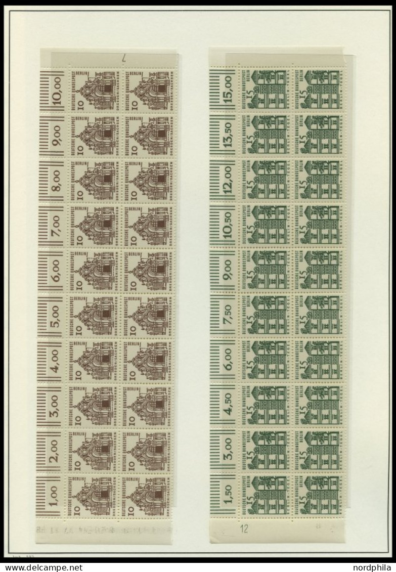 ENGROS 242-49 Paar , 1964/5, Bauten, 10 Waagerechte Paare Im Bogenteil Vom Oberrand!, Pracht, Mi. 650.- - Collections