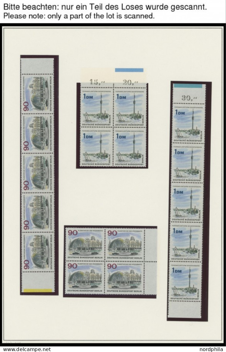 ENGROS 254-65 VB , 1965/6, Das Neue Berlin, 23-30x In Viererblocks Und Streifen, Zusätzlich Eine Einzelmarke, Viele Rand - Andere & Zonder Classificatie