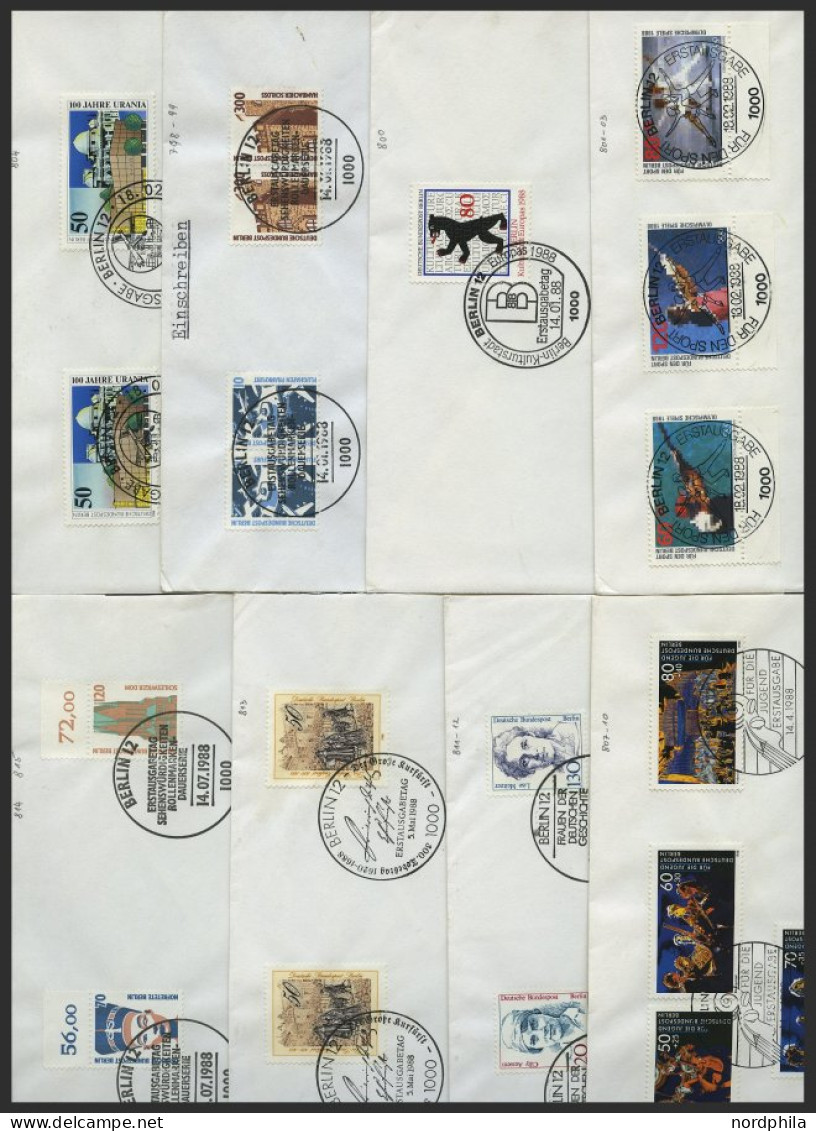 JAHRGÄNGE 798-829 BRIEF, 1988, Kompletter Jahrgang Auf FDC`s, Pracht - Sonstige & Ohne Zuordnung