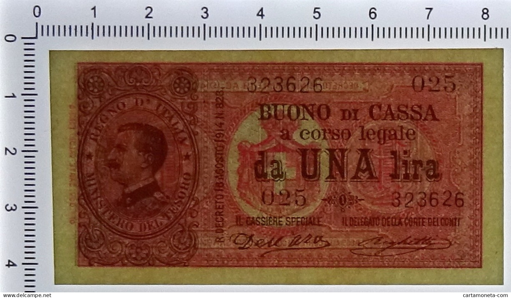 1 LIRA BUONO DI CASSA EFFIGE VITTORIO EMANUELE III 02/09/1914 QFDS - Regno D'Italia - Altri