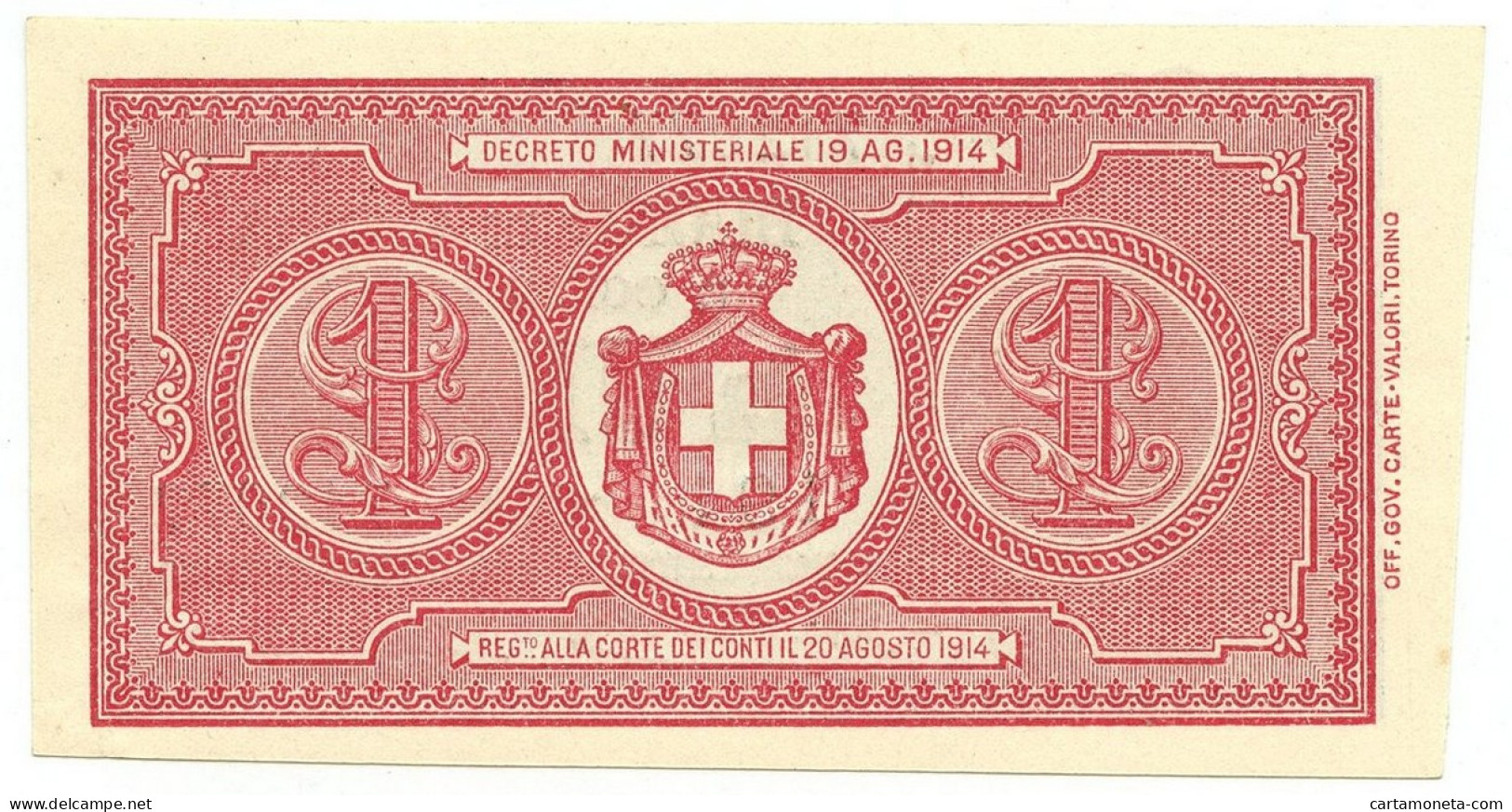 1 LIRA BUONO DI CASSA EFFIGE VITTORIO EMANUELE III 28/12/1917 SUP - Sonstige