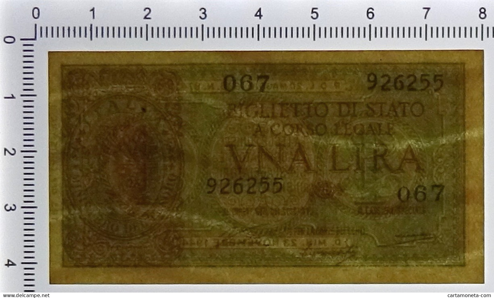 1 LIRA BIGLIETTO DI STATO LUOGOTENENZA UMBERTO VENTURA 23/11/1944 FDS - Regno D'Italia – Other