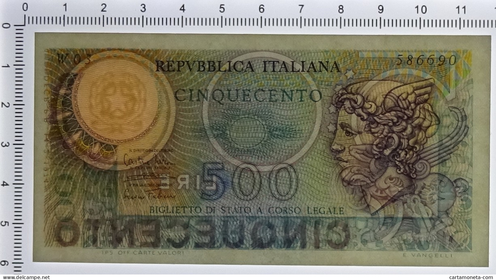 500 LIRE BIGLIETTO DI STATO MERCURIO SERIE SOSTITUTIVA 14/02/1974 FDS-/FDS - Andere & Zonder Classificatie