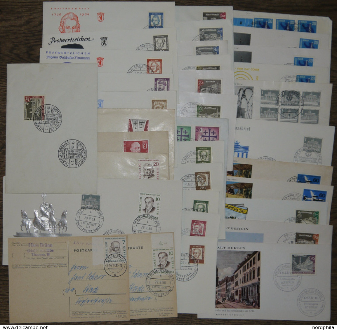 LOTS 1957-63, 35 Verschiedene FDC, Aus Mi. Nr. 159-232, Feinst/Pracht - Other & Unclassified