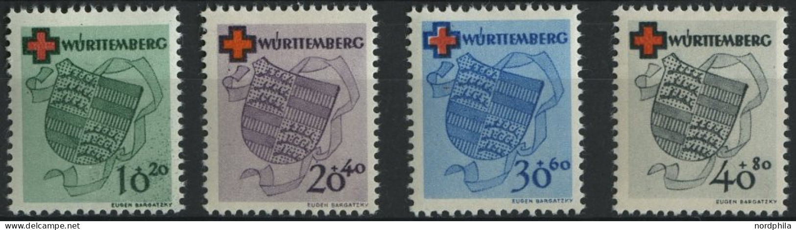 WÜRTTEMBERG 40-43 , 1949, Rotes Kreuz, Prachtsatz, Mi. 160.- - Andere & Zonder Classificatie