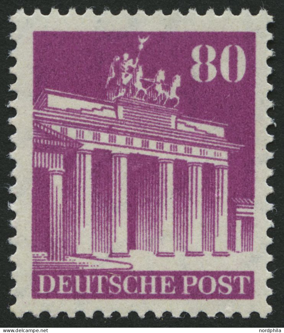 AMERIK. U. BRITISCHE ZONE 94eg , 1948, 80 Pf. Eng Gezähnt, Pracht, Mi. 120.- - Autres & Non Classés
