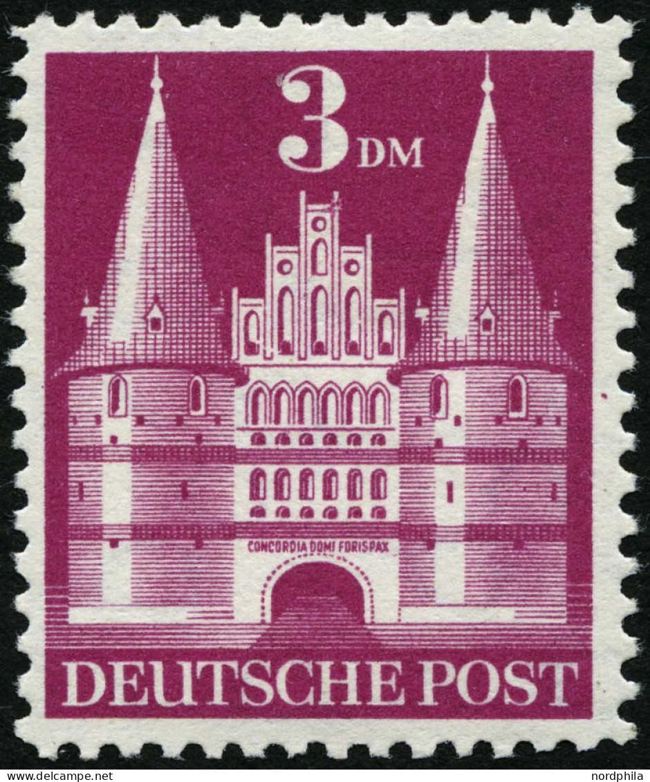 AMERIK. U. BRITISCHE ZONE 99II , 1948, 3 DM Hohe Treppe, Winzige Gummifehler Sonst Pracht, Mi. 200.- - Sonstige & Ohne Zuordnung