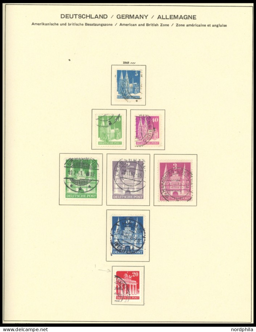 ALLIIERTE BES. O, Gestempelter Reichhaltiger Sammlungsteil Dt. Post, Dabei Guter Teil Bauten Mit Einigen Besonderheiten, - Sonstige & Ohne Zuordnung
