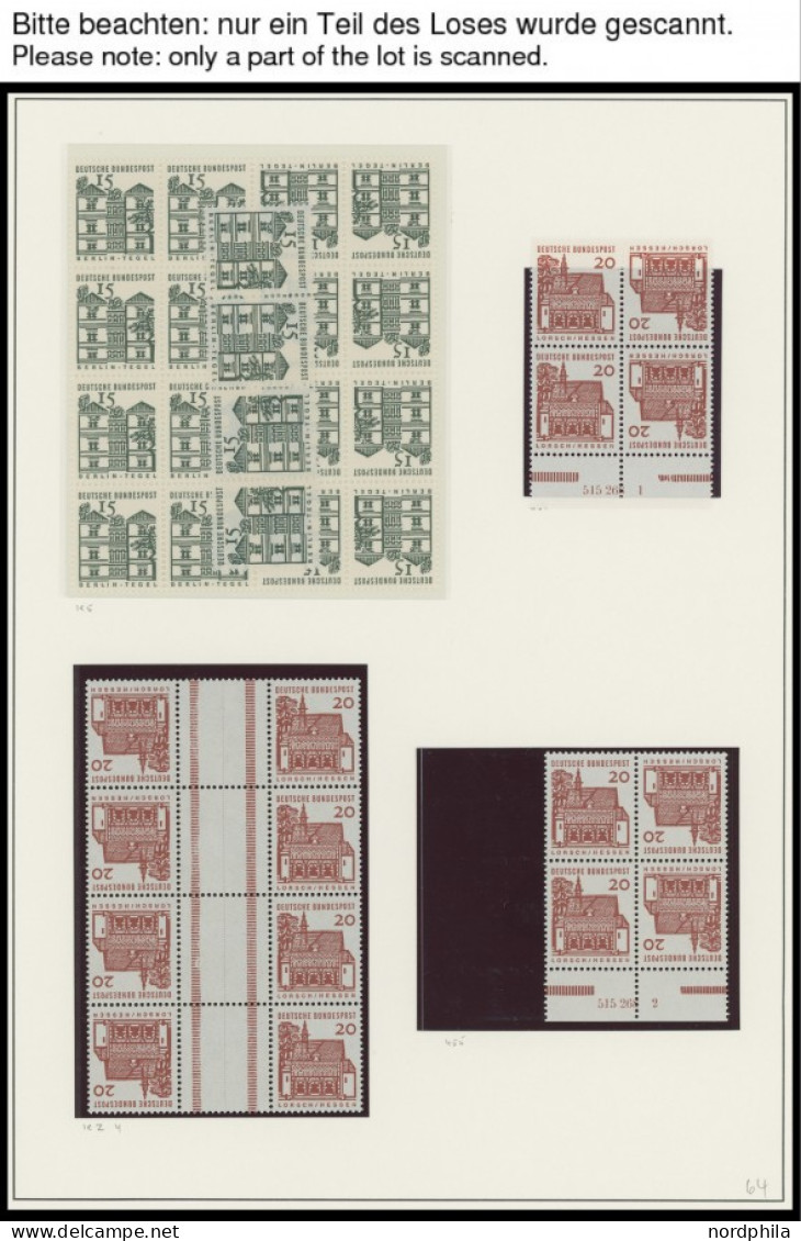 ZUSAMMENDRUCKE K 2a-K 5 , 1963-65, Postfrische Partie Bedeutende Deutsche In Kehrdruckpaaren, überwiegend In Bogenteilen - Zusammendrucke