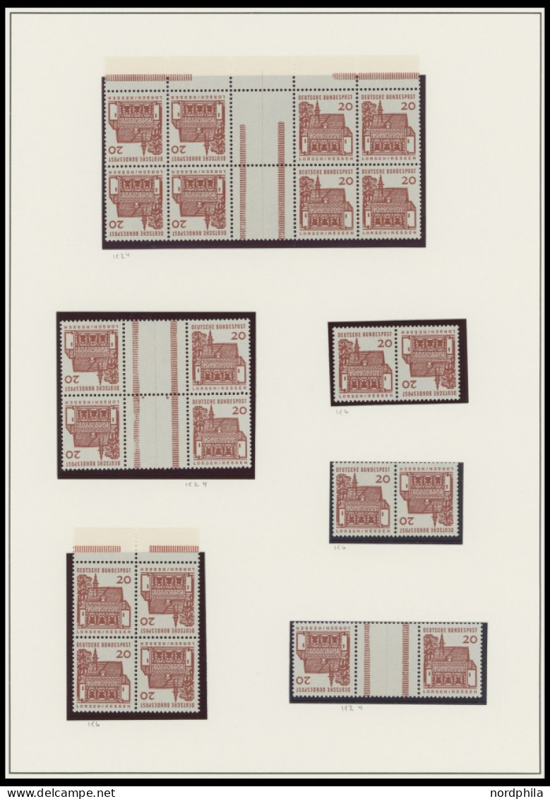 ZUSAMMENDRUCKE K 2a-K 5 , 1963-65, Postfrische Partie Bedeutende Deutsche In Kehrdruckpaaren, überwiegend In Bogenteilen - Zusammendrucke