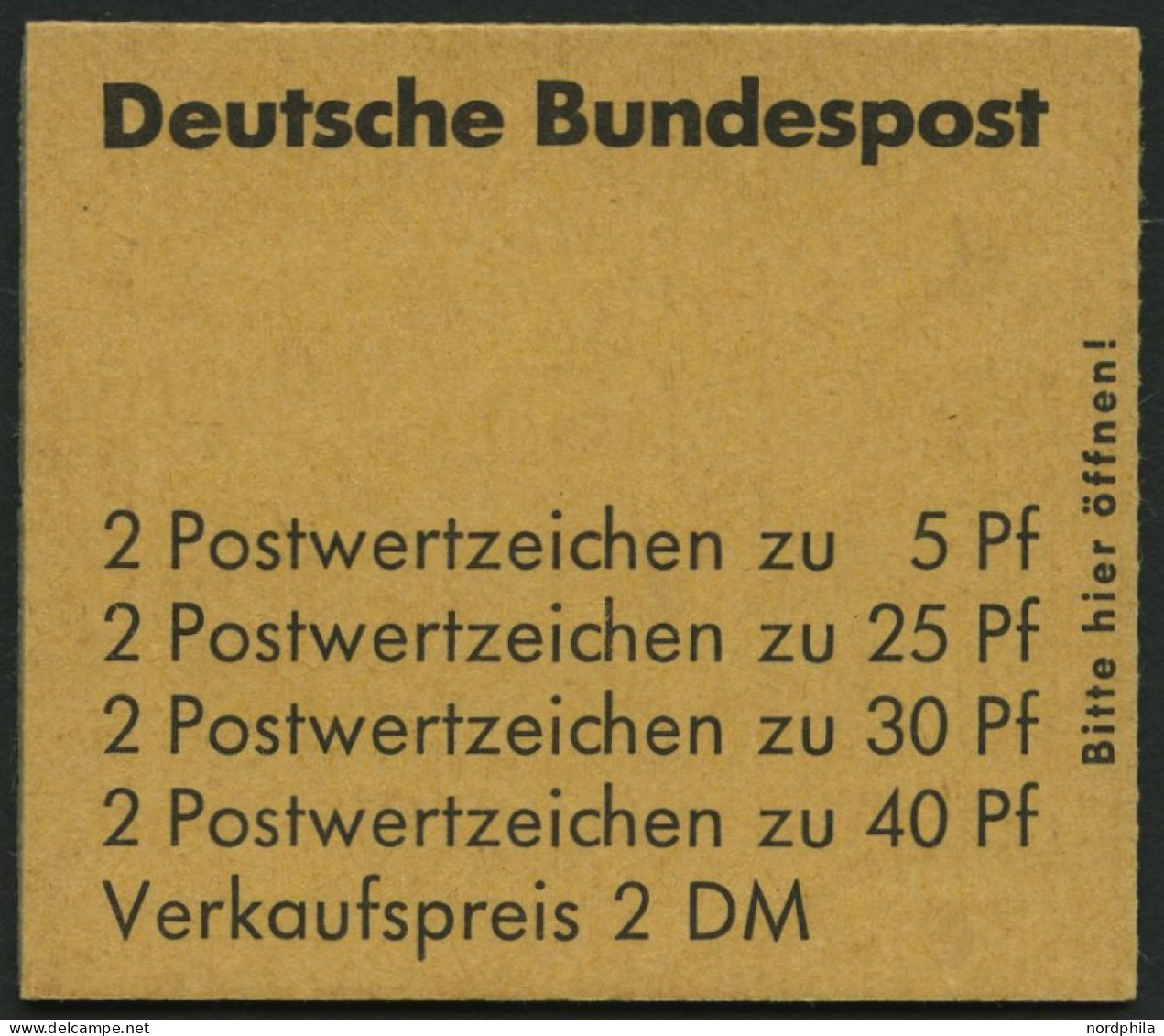 MARKENHEFTCHEN MH 19aRLV II , 1973, Markenheftchen Unfallverhütung, Randleistenvariante II, Pracht, Mi. 120.- - Autres & Non Classés