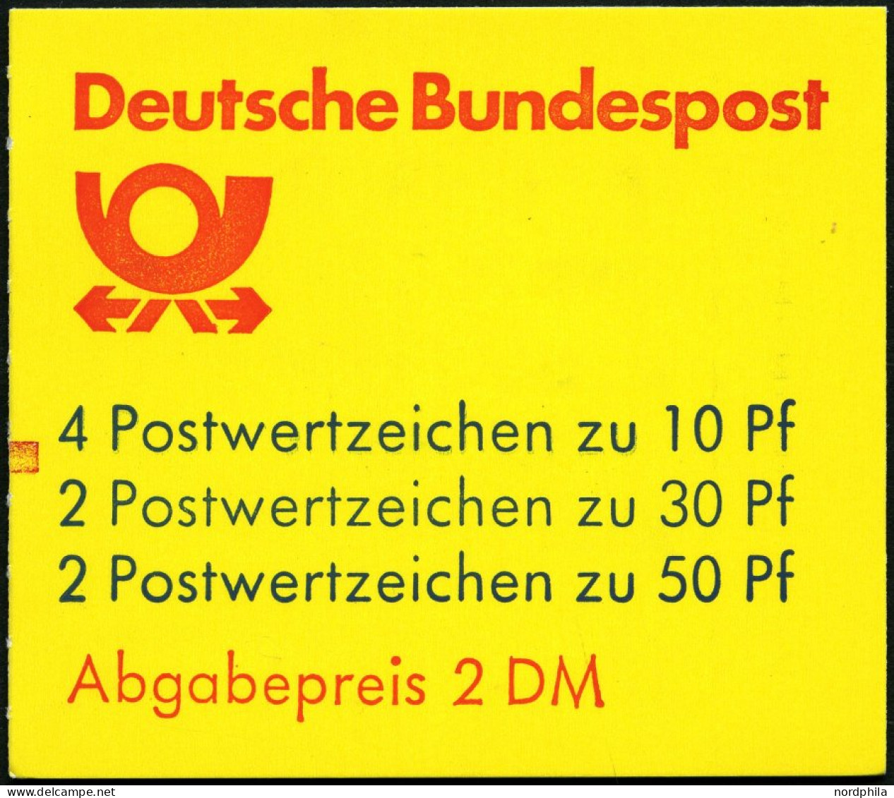 ZUSAMMENDRUCKE MH 22adK3 , 1984, Markenheftchen Burgen Und Schlösser, 2. Deckelseite: Oberkante Brief Und P Von Post Mit - Otros & Sin Clasificación