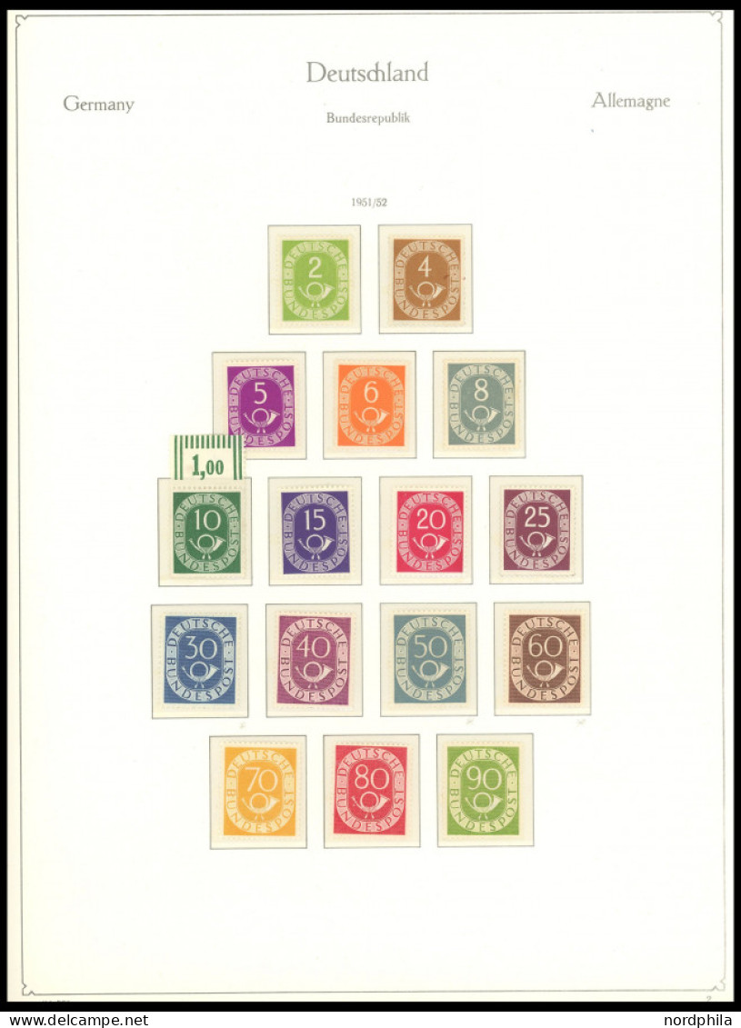 SAMMLUNGEN , Postfrische Komplette Sammlung Bis 1960 Im KA-BE Falzlosalbum Incl. Heuss Liegendes Wz. Und Lumogen, 30, 50 - Autres & Non Classés