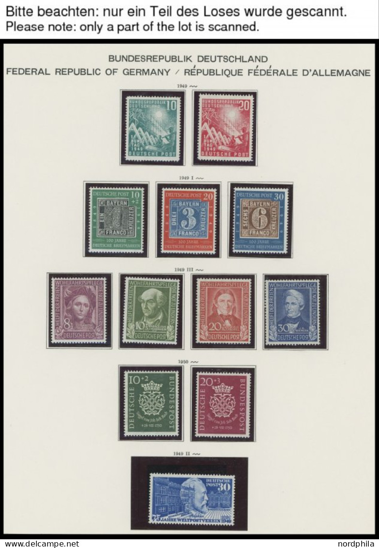SAMMLUNGEN , 1949-1980, Postfrische Sammlung Bundesrepublik Bis Auf Den Posthornsatz In Den Hauptnummern Komplette Samml - Other & Unclassified