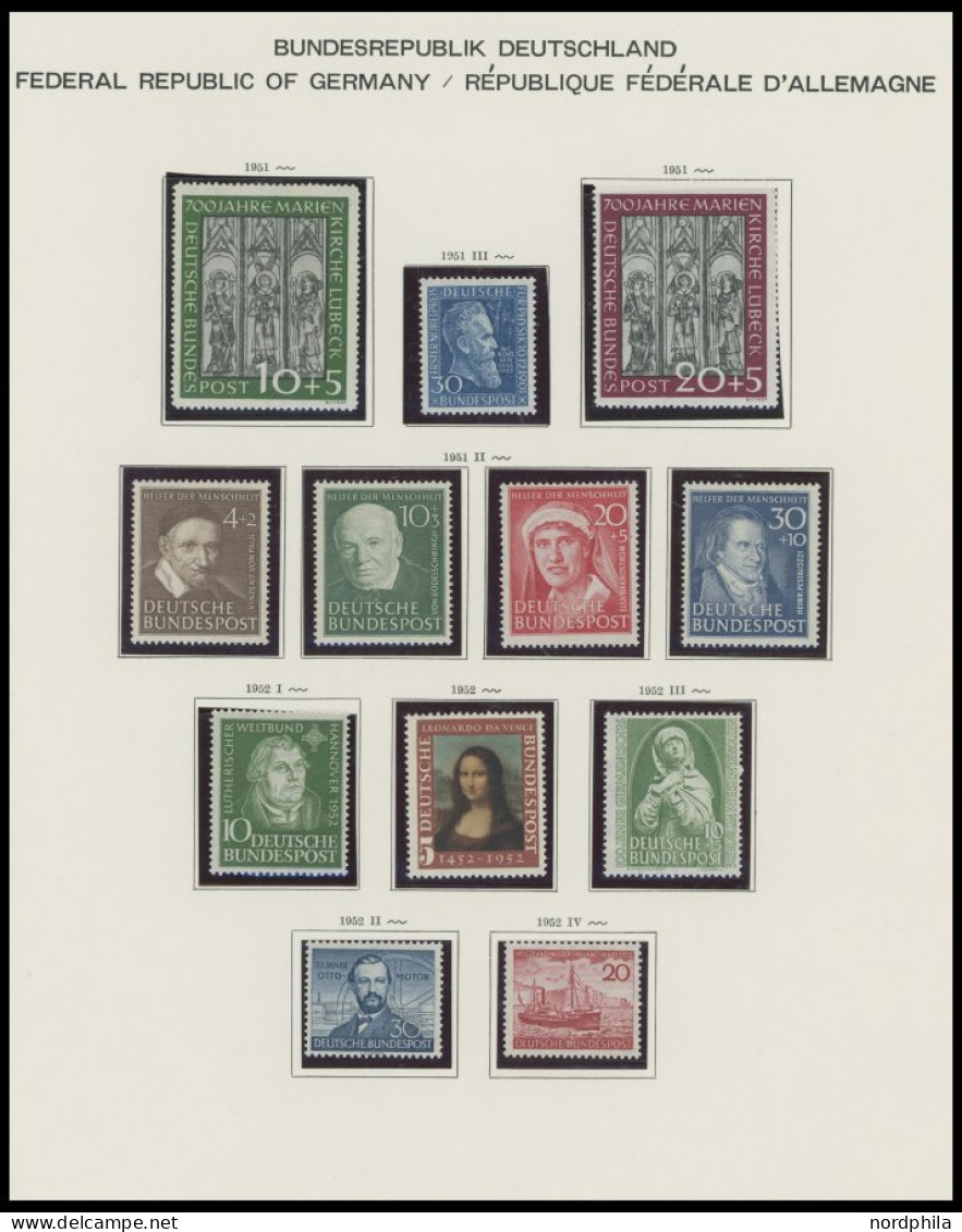 SAMMLUNGEN , 1949-1980, Postfrische Sammlung Bundesrepublik Bis Auf Den Posthornsatz In Den Hauptnummern Komplette Samml - Other & Unclassified