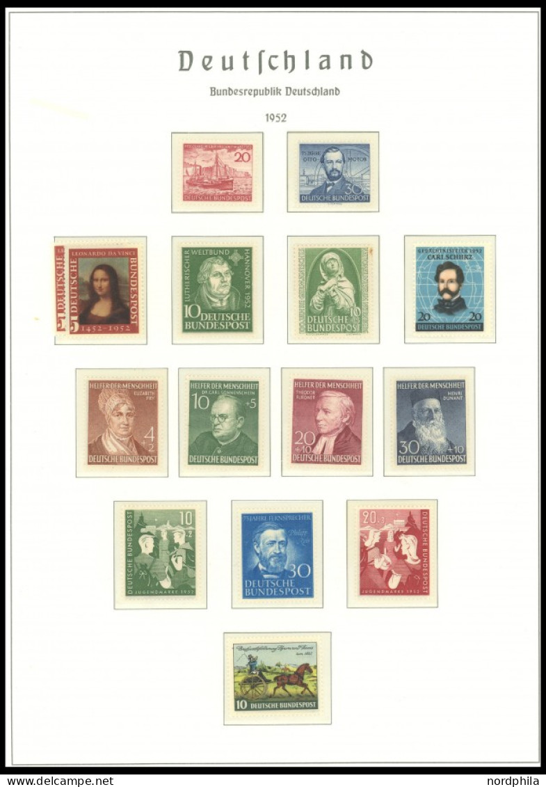 SAMMLUNGEN , , 1949-1975, Ungebrauchte Meist Postfrische Sammlung Bundesrepublik Auf Neuwertigen Leuchtturm Falzlosseite - Autres & Non Classés