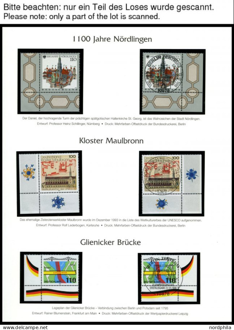 SAMMLUNGEN ,o , Komplette Sammlung Bundesrepublik Von 1998-2000 Im Deutschland-plus Falzlosalben, Postfrisch Und Gestemp - Ungebraucht