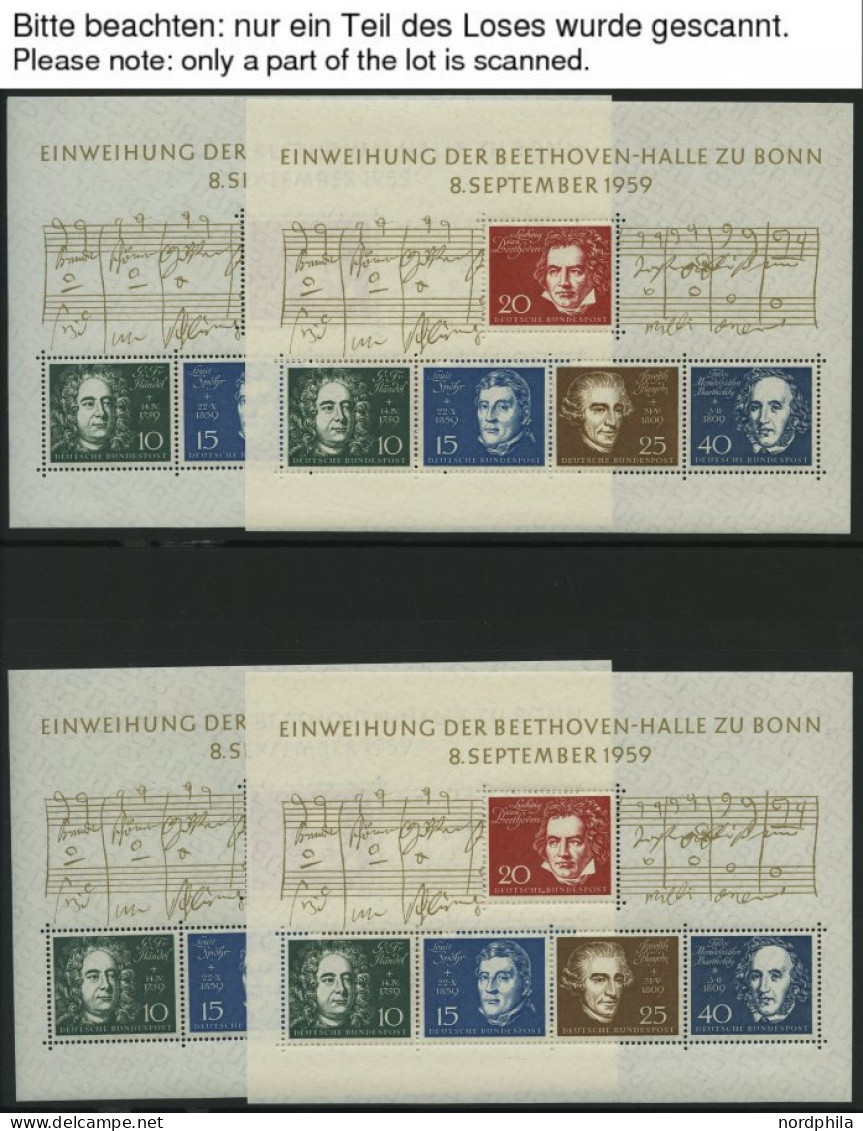 LOTS Bl. , 1959-86, Partie Blocks, U.a. Bl. 2 (23x), Bl. 3 (13x) Etc., Nur Prachterhaltung, Mi. 1400.- - Sonstige & Ohne Zuordnung