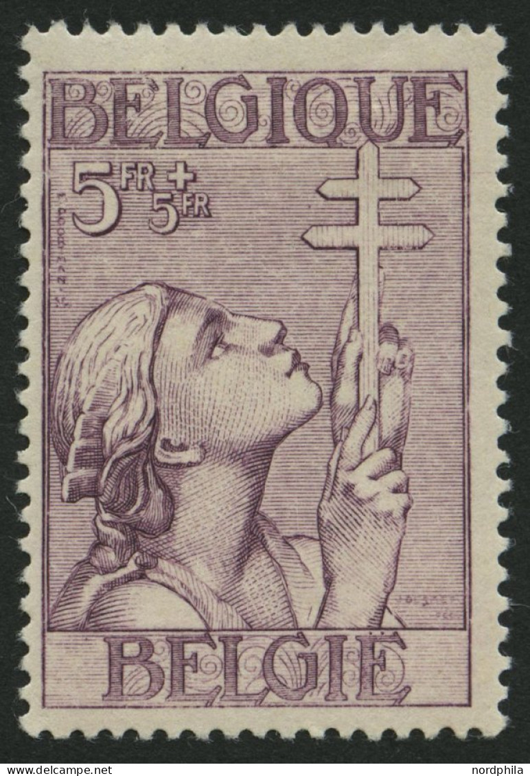 BELGIEN 372 , 1933, 5 Fr. TBC, Falzreste, Pracht - Unused Stamps