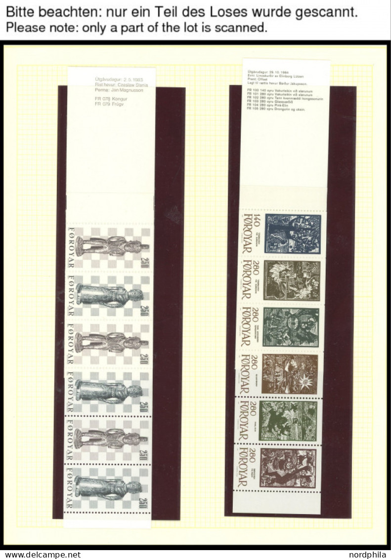 FÄRÖER 79-367 , 1983-1999, Postfrisch Komplett Auf Seiten Dazu MH 1-3, Pracht - Islas Faeroes