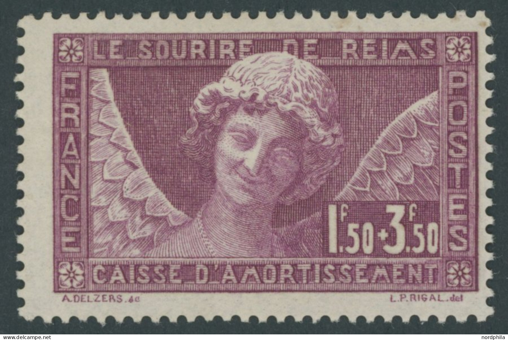 FRANKREICH 248 , 1930, 1.50 Fr. Lächeln Von Reims, Postfrisch, Pracht, Mi. 120.- - Sonstige & Ohne Zuordnung