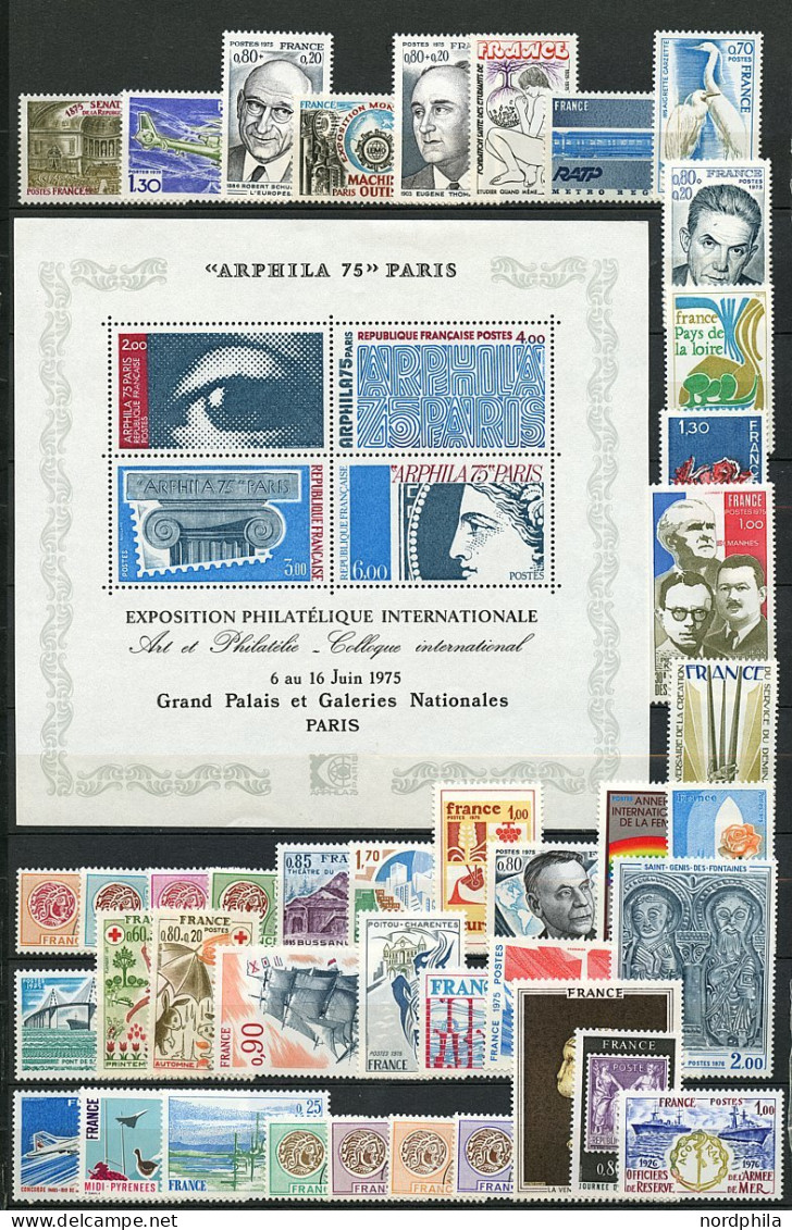 FRANKREICH 771-2627 , Frankreich 1946/88, Sammlung aus Nr. 771 bis Nr. 2627 postfrisch, bis auf 4-5 Werte deren Zahnspit