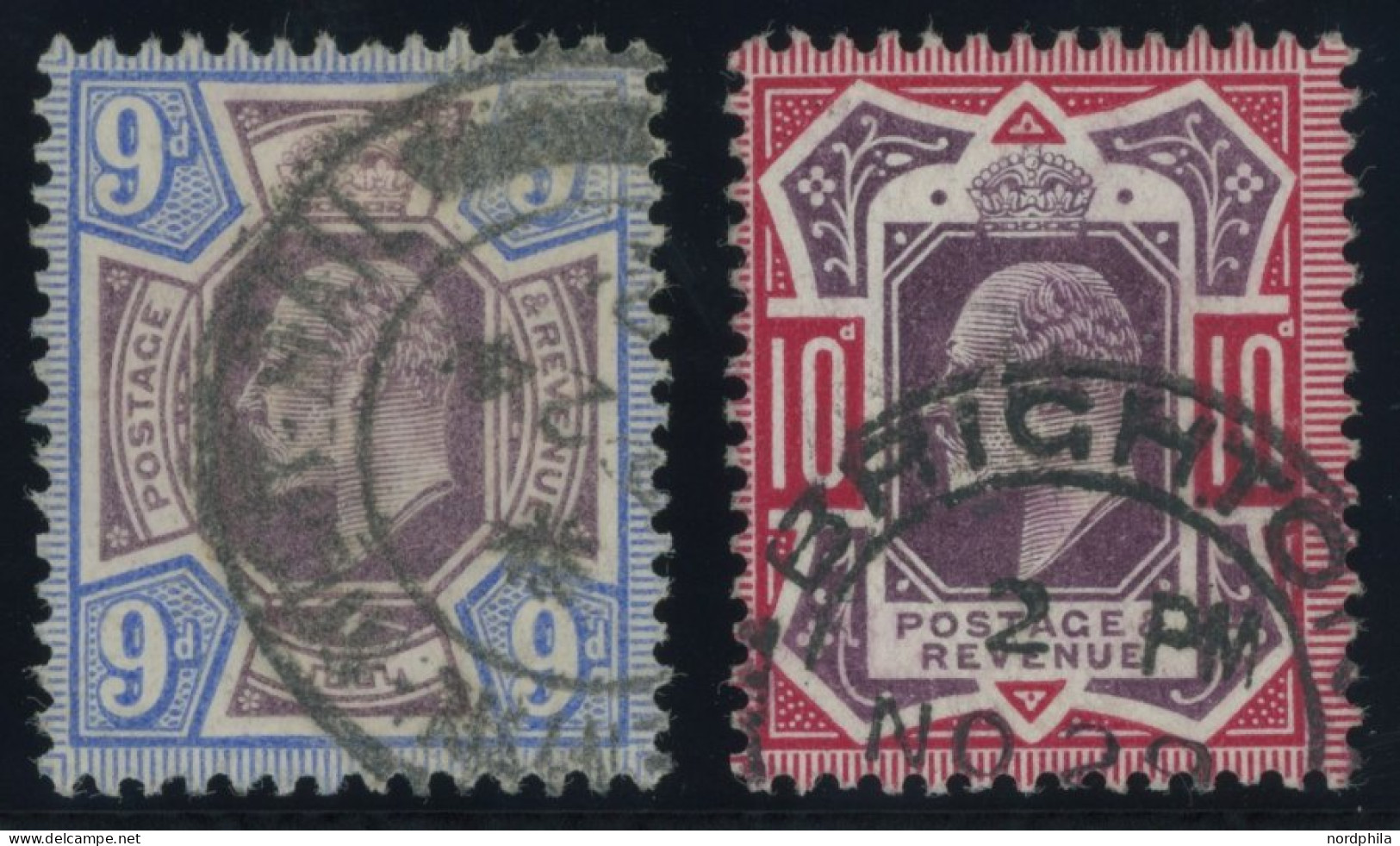 GROSSBRITANNIEN 112/3 O, 1902, 9 Und 10 P. König Eduard VII, 2 Kabinettwerte, Mi. 80.- - Sonstige & Ohne Zuordnung