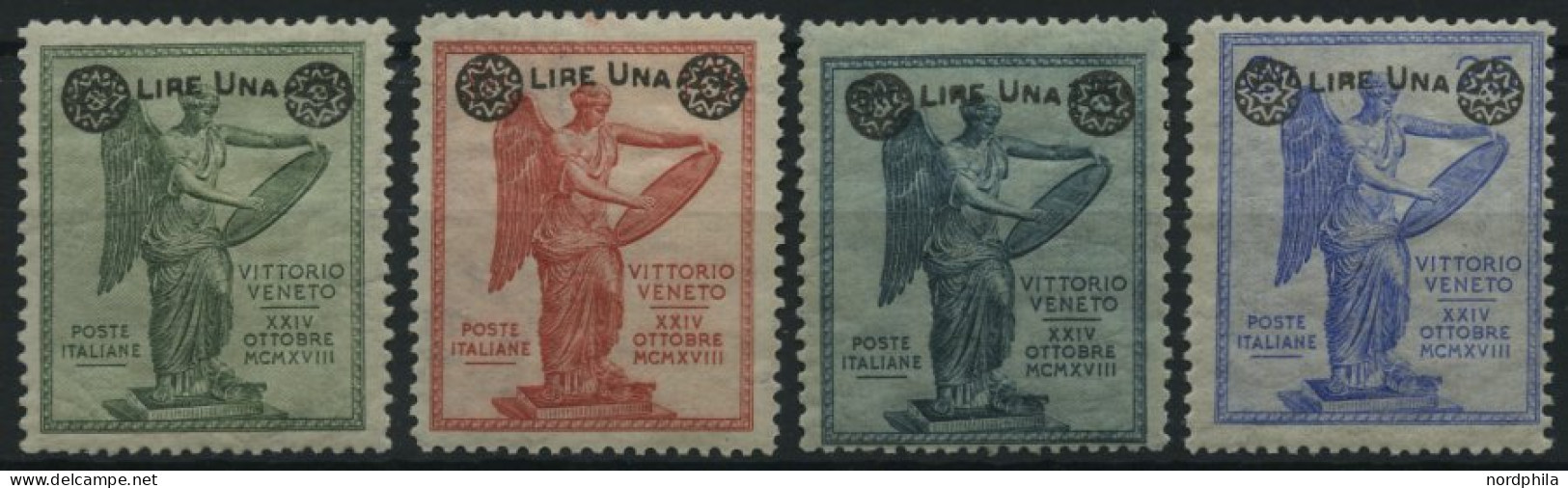 ITALIEN 201-04C , 1924, Sieg In Venetien, Gezähnt 14:131/2, Falzrest, Prachtsatz - Ohne Zuordnung