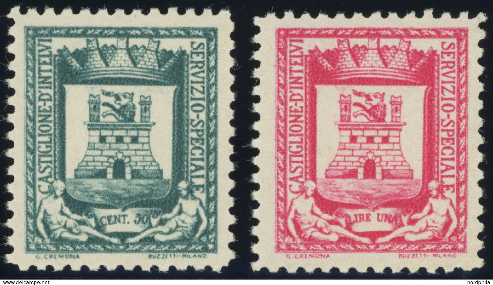 LOKALAUSGABEN 1944-45 , 1945, Castiglione D` Intelni, 50 C., 1 L., 2 Portomarken, Postfrisch, Pracht - Postage Due