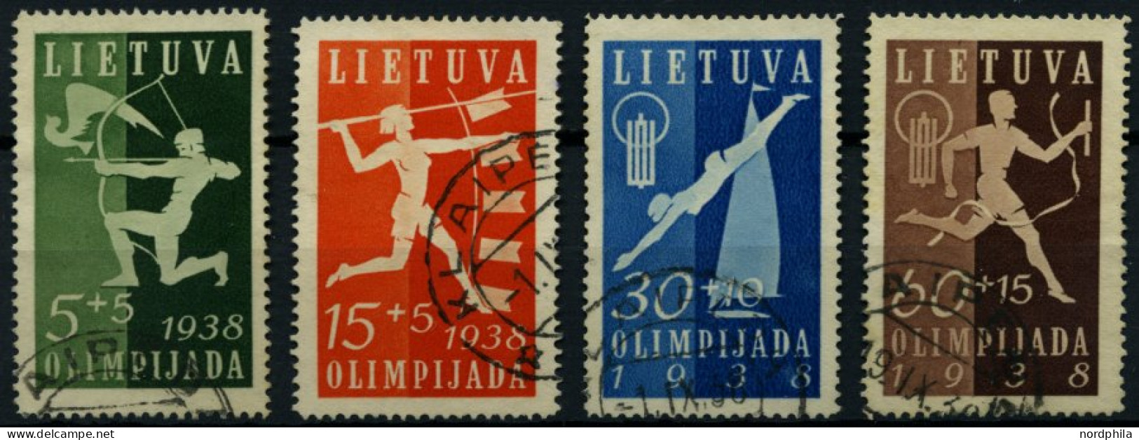 LITAUEN 417-20 O, 1938, Nationale Sportspiele, Prachtsatz, Mi. 60.- - Lituanie