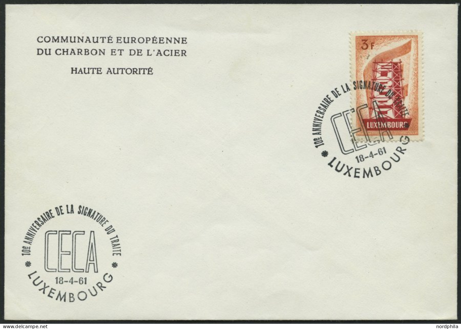 LUXEMBURG 556 BRIEF, 1956, 3 Fr. Europa Mit Sonderstempel Auf Umschlag, Pracht - Storia Postale